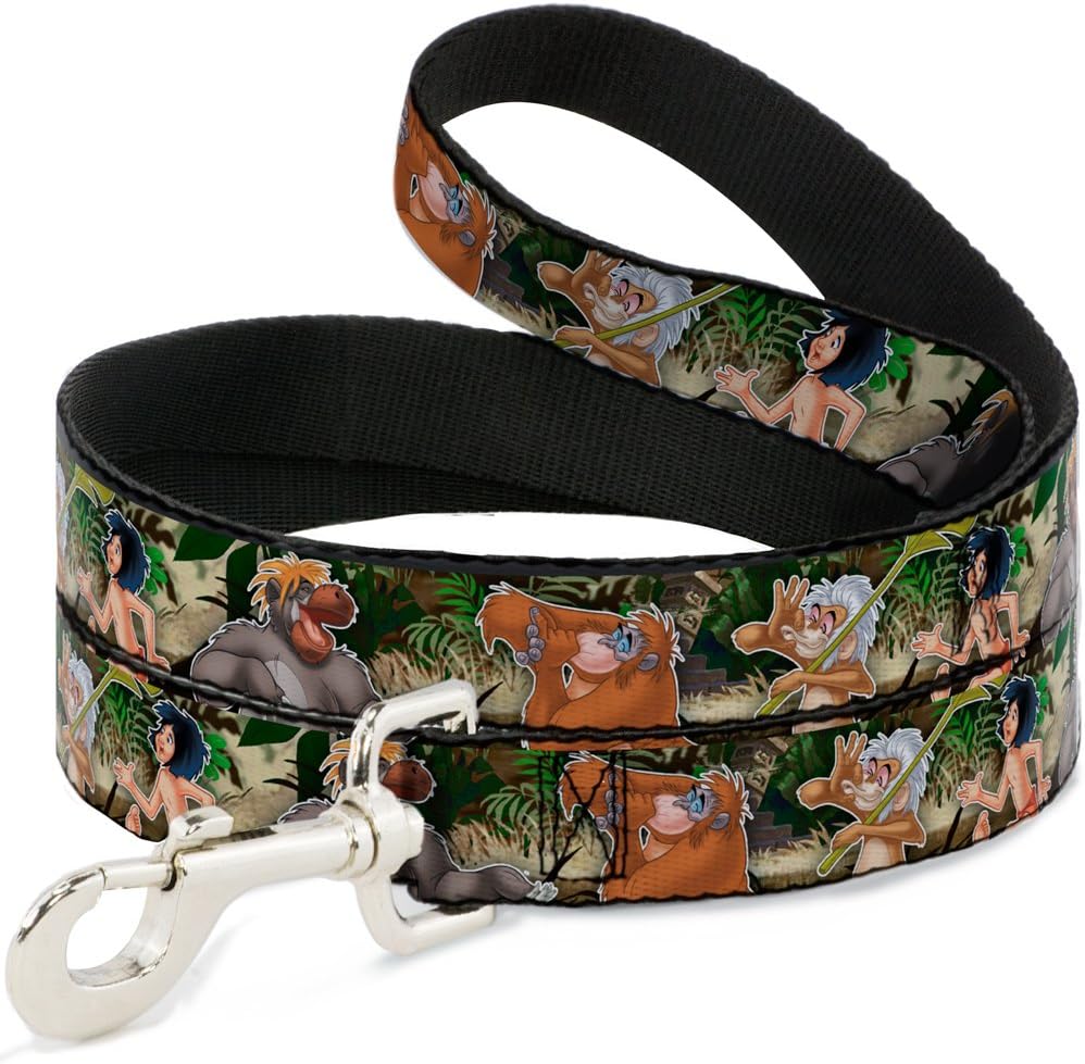 Dog Leash The Jungle Book I Wanna Be Like You 4 Character Scene 6 Feet Long 1.0 Inch Wide