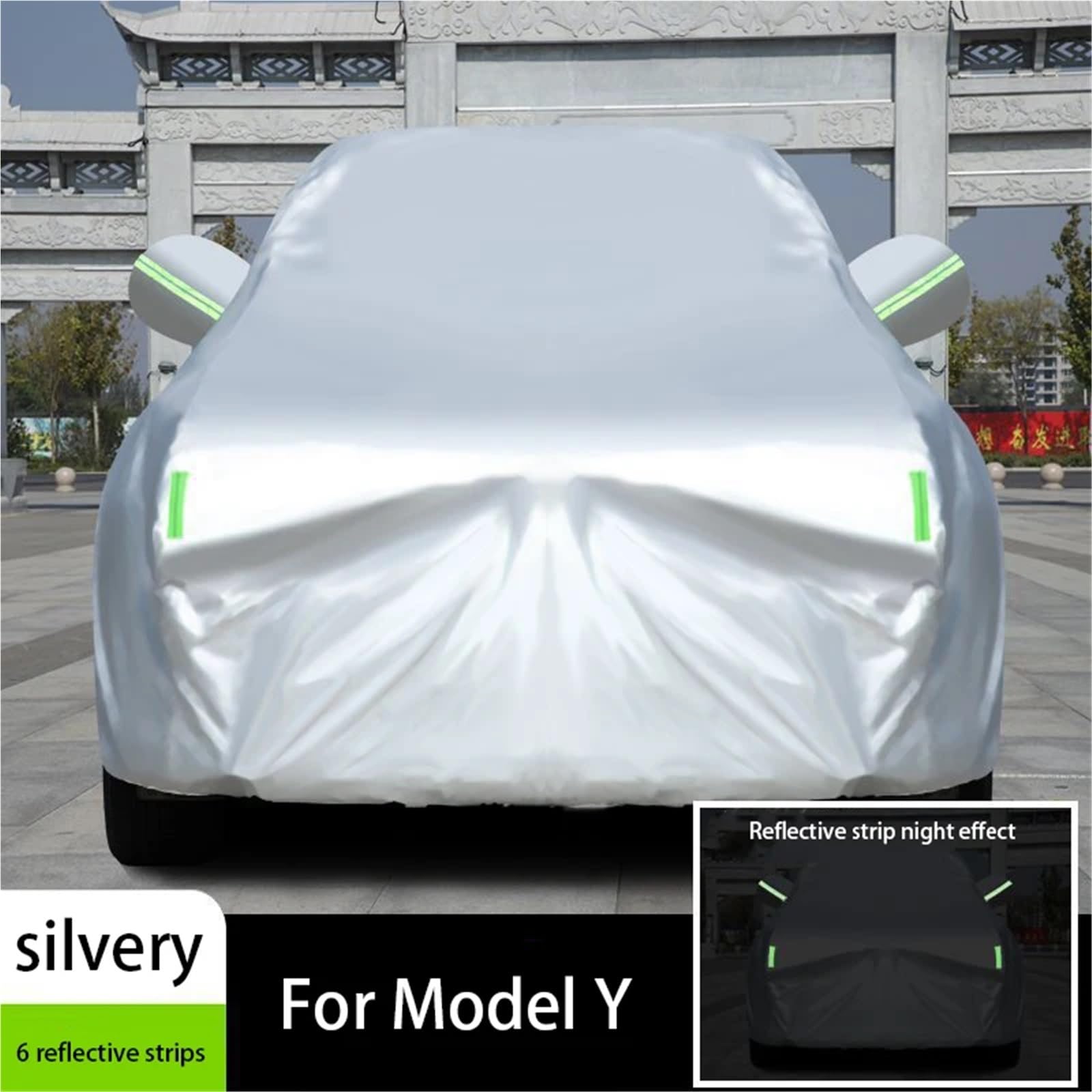 Pokrowiec samochodowy Ochrona przeciwsłoneczna Izolacja cieplna Odporny na kurz Zarysowania Pasuje do Tesla Model 2017-2024(MODEL Y)