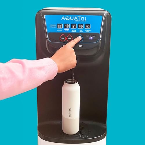 Miniatura 6 de AquaTru Pro Modelo 1 Sistema compacto de purificación de agua comercial  Osmosis inversa de 5 etapas (RO)  Dispensador de frío y caliente con