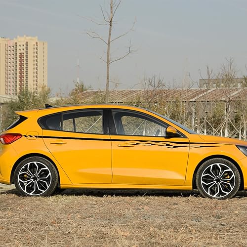 Miniatura 3 de ramuel Calcomanía de rayas para automóvil, diseño de rayas laterales de vinilo, para sedean, SUV, camiones, deportes, vehículos todoterreno,