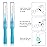 Patelai 100 Pieces Braces Brush for Cleaner Interdental Brush Toothpick Dental Flossing Head Oral Hygiene Flosser Tooth Cleaning Tool (Light Blue)