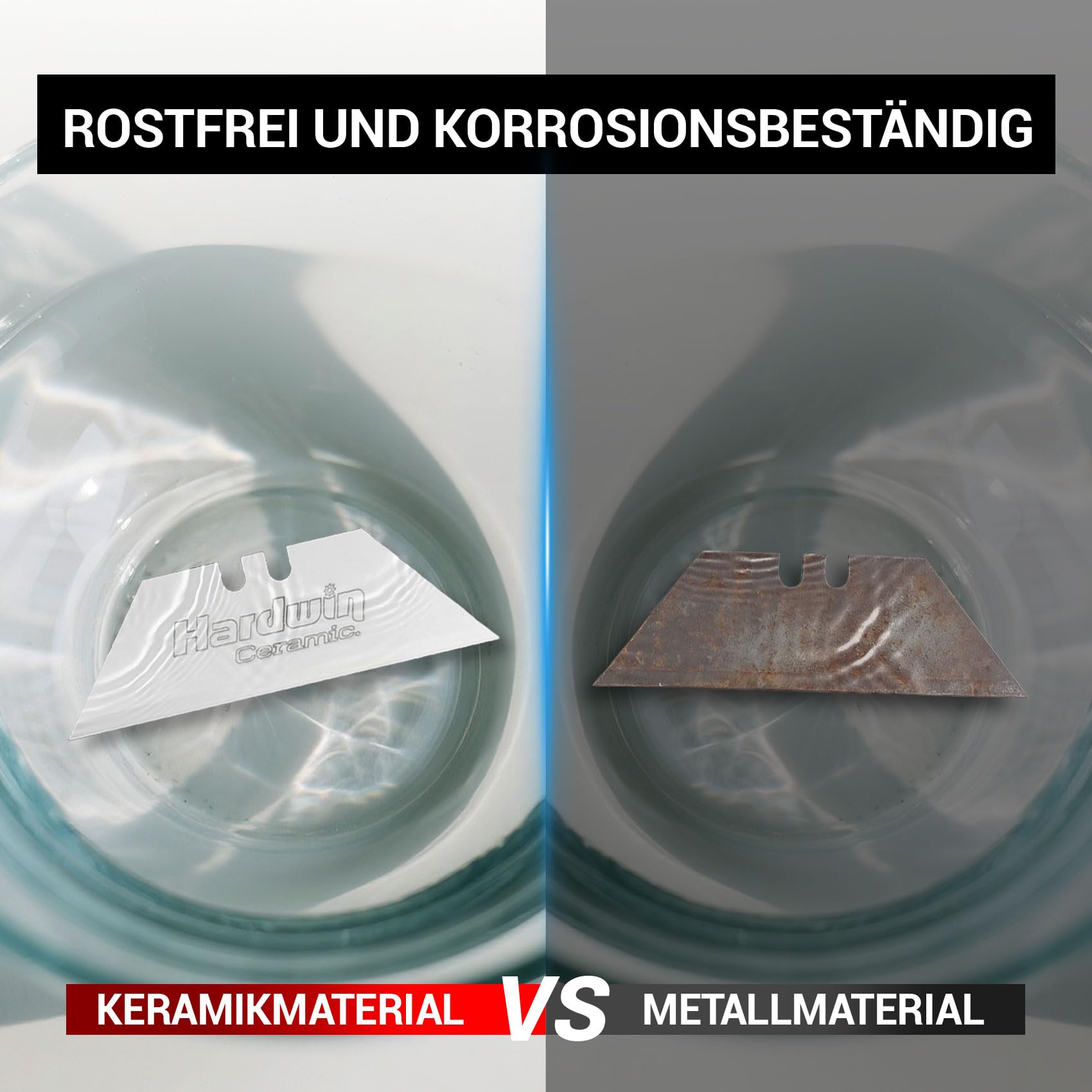 Premium Zirkonia-Keramik-Messerklingen – 20 Stück mit kostenlosem Metallhalter, rostfrei für Handwerk und Präzisionsschneiden