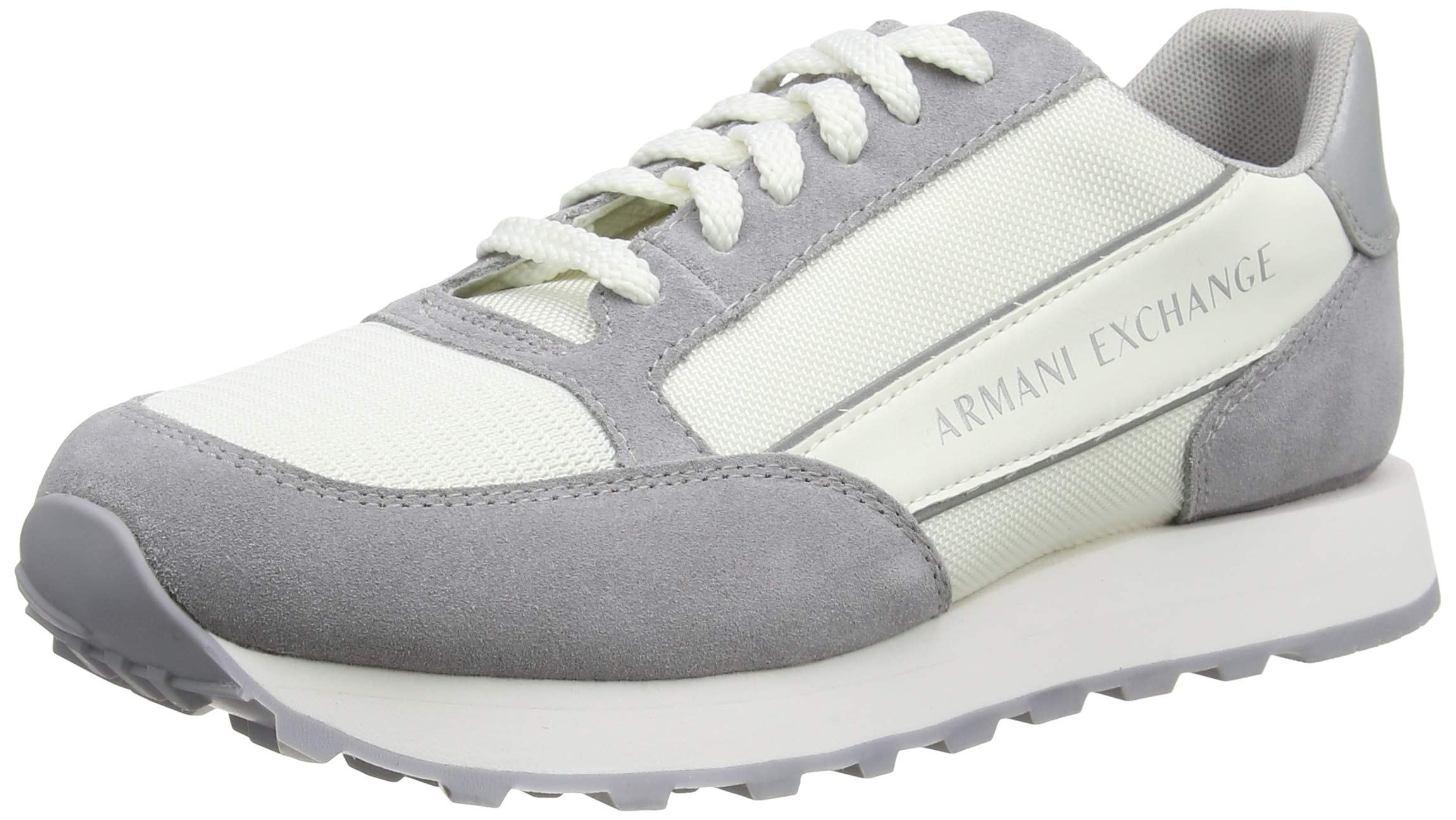 Armani Exchange Mens Suede Bicolor Sneaker, A179, 8 UK