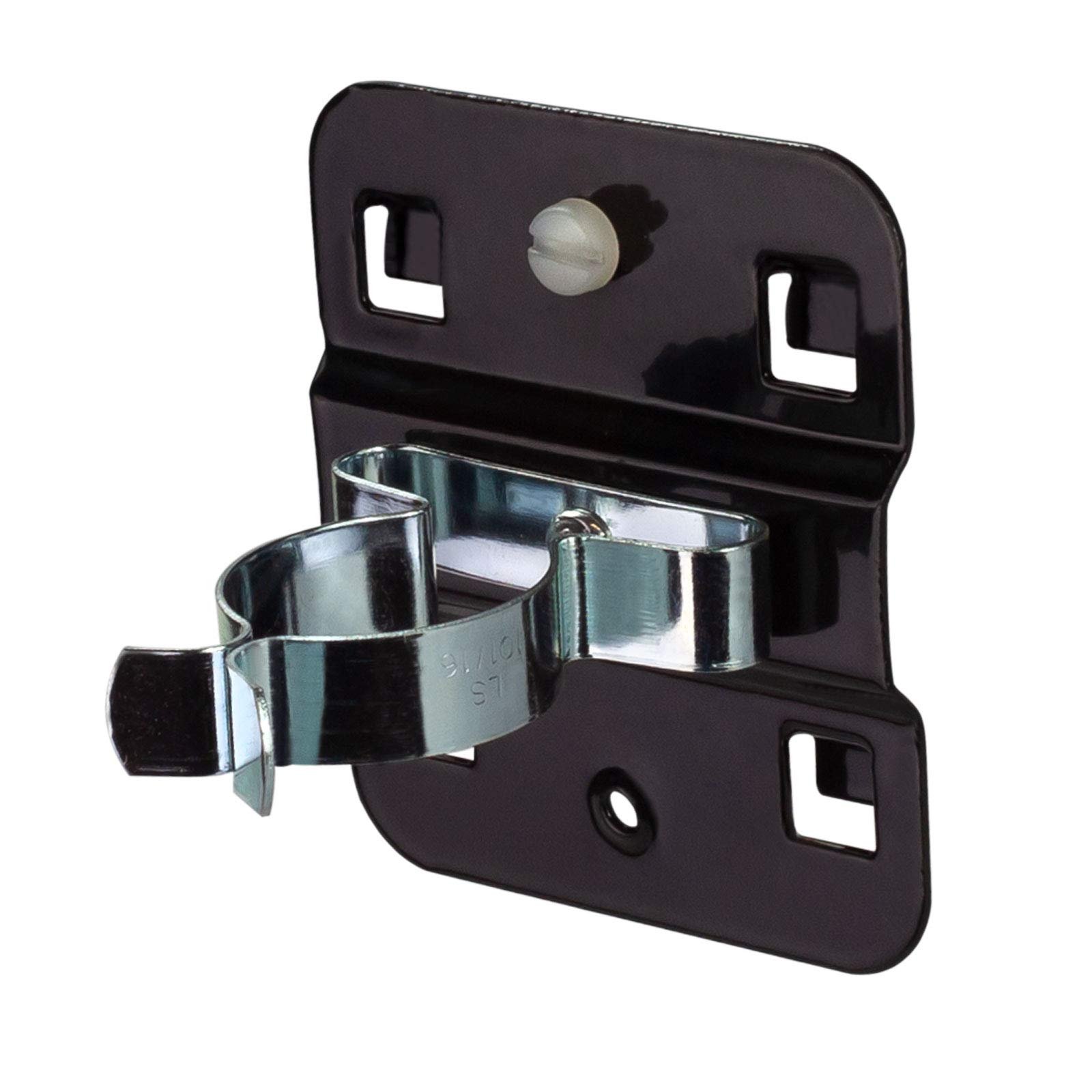 Produktbild von ADB Werkzeugklemme – Große Grundplatte, Federklammer, Für 25/28/32/50mm, Lochwand 10x10mm, RAL 9005 Schwarz