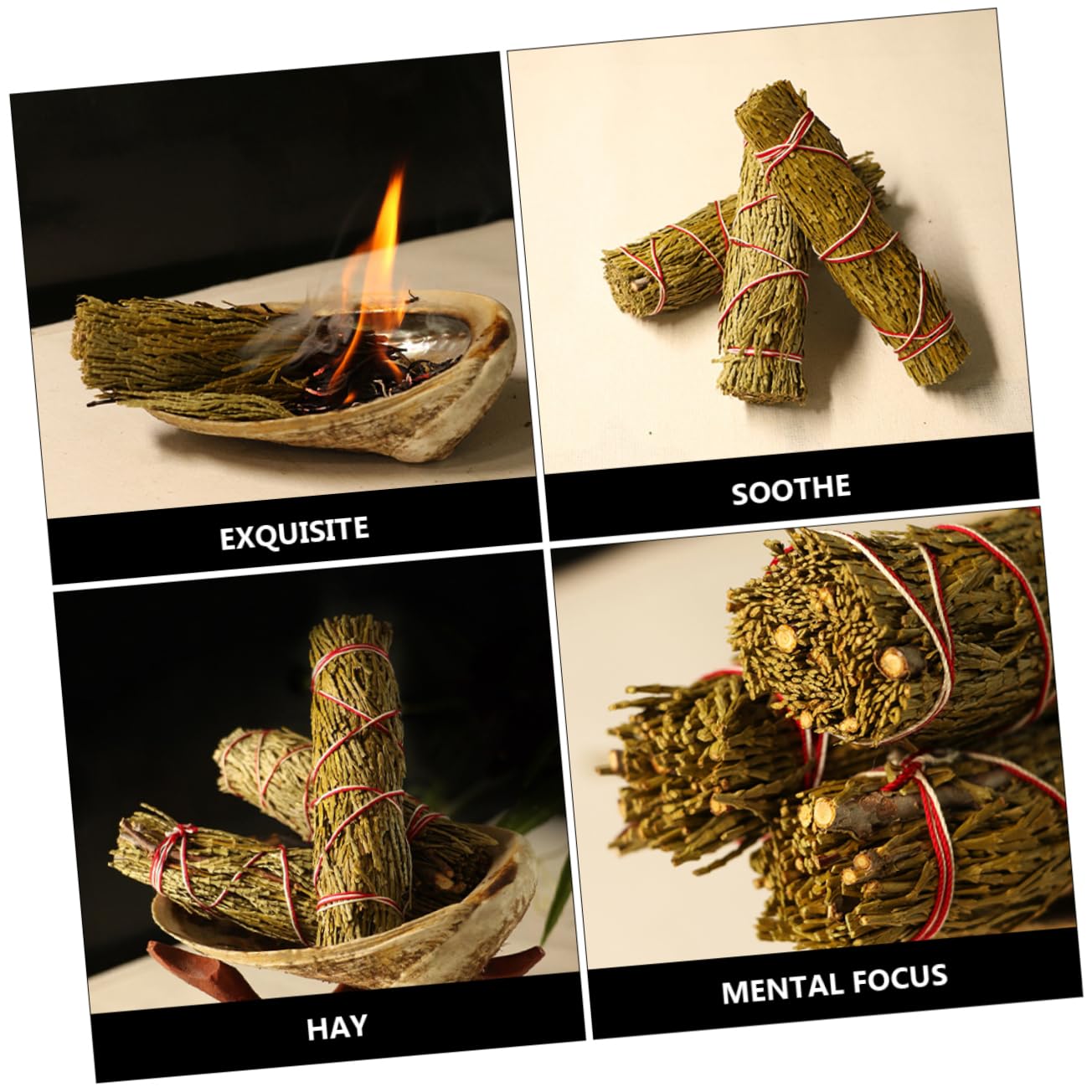 ABOOFAN 3 Stück 3 Zedernstock Ritual ritals Vitality Zedernholz für die Meditation natürlicher holzstäbchen Reine Zedernstäbe Aroma-Stick organisch Zauberstab Räucherstäbchen Heu