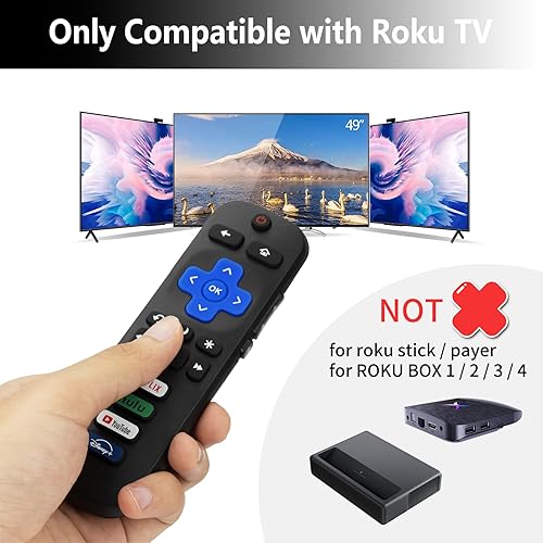 Miniatura 5 de Nuevo control remoto universal de TV compatible solo para televisores Roku, compatible con televisores TCL RokuHisense RokuOnn Roku (no para Roku