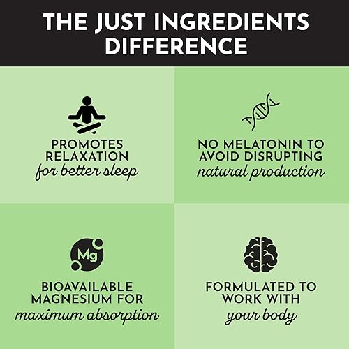 Miniatura 8 de JUST INGREDIENTS Polvo de suplemento para relajación y sueño nocturno sabor fresa y limonada - 5.4 oz (153 g)