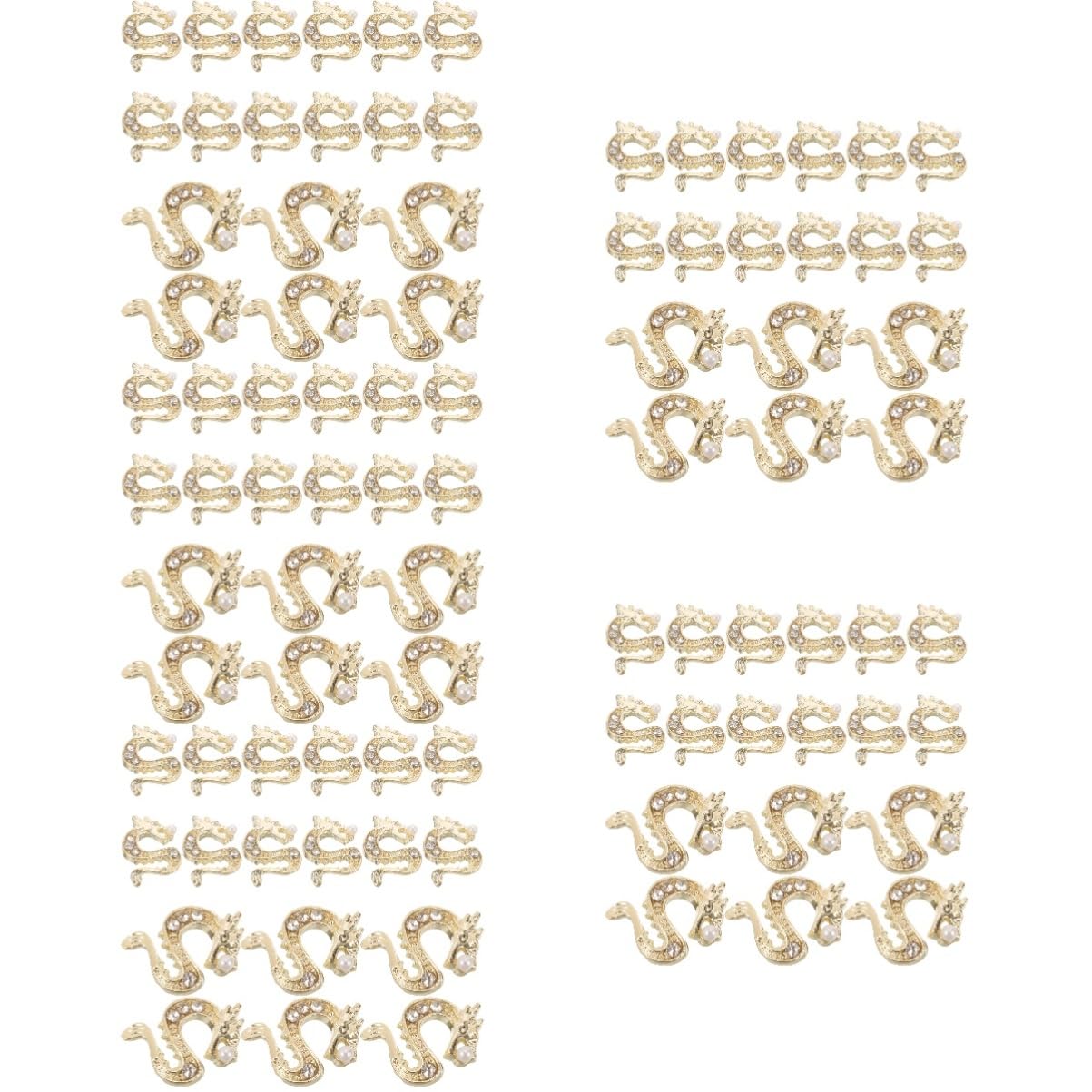 Didiseaon 5 Set 5Set Di Accessori Per Nail Art Pietre Preziose Gemme Per Unghie Decorare Decorazioni Per Unghie Delle Donne Charms Per Unghie Decorazioni Per Unghie Drago Charms 50 pezzi * 5