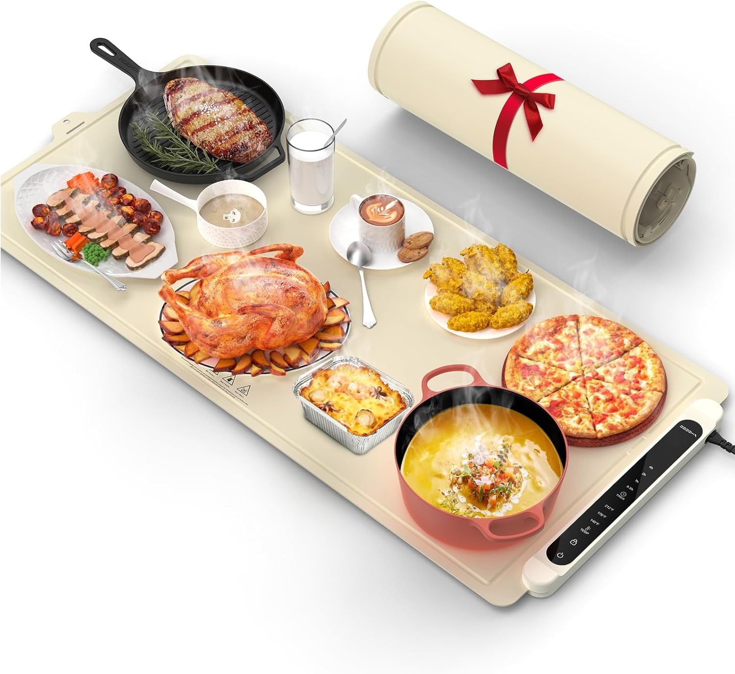 Warming Mat for Food Extra Large: 36"X16" Adjustable Silicone Food Warming Mat Heating Pad Food Warming Pad for Kitchen Counter Warming Trays for Buffets Party Hot Plates for Countertop Gifts Family