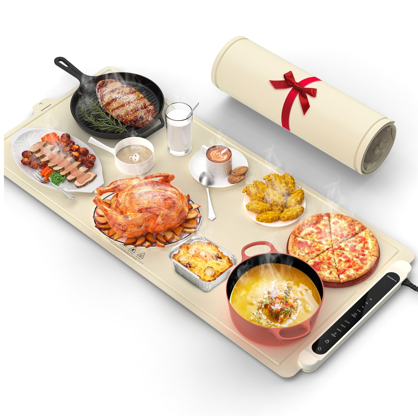 ZCJSHX Cream Silicone Warming Mat