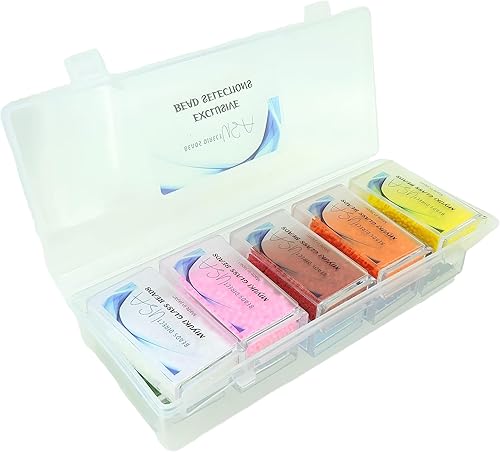 Miniatura 3 de Juego de 10 colores – Miyuki tamaño 11/0 cuentas de semillas redondas, 3.53 onzas – Colección básica opaca en contenedores abatibles y caja de