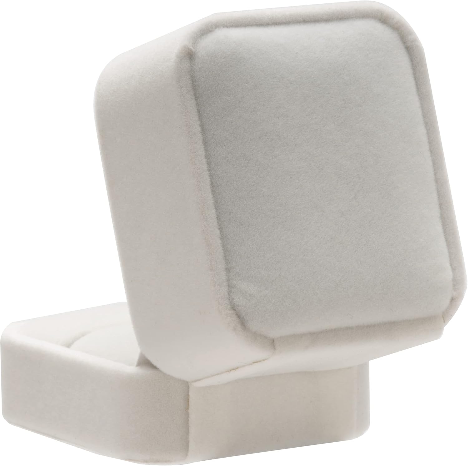 Velvet Single Ring Box Case Holder for Engagement Proposal Birthday Wedding,Jewelry Ring Gift Box Jewelry Packaging Box (White) - Image 6