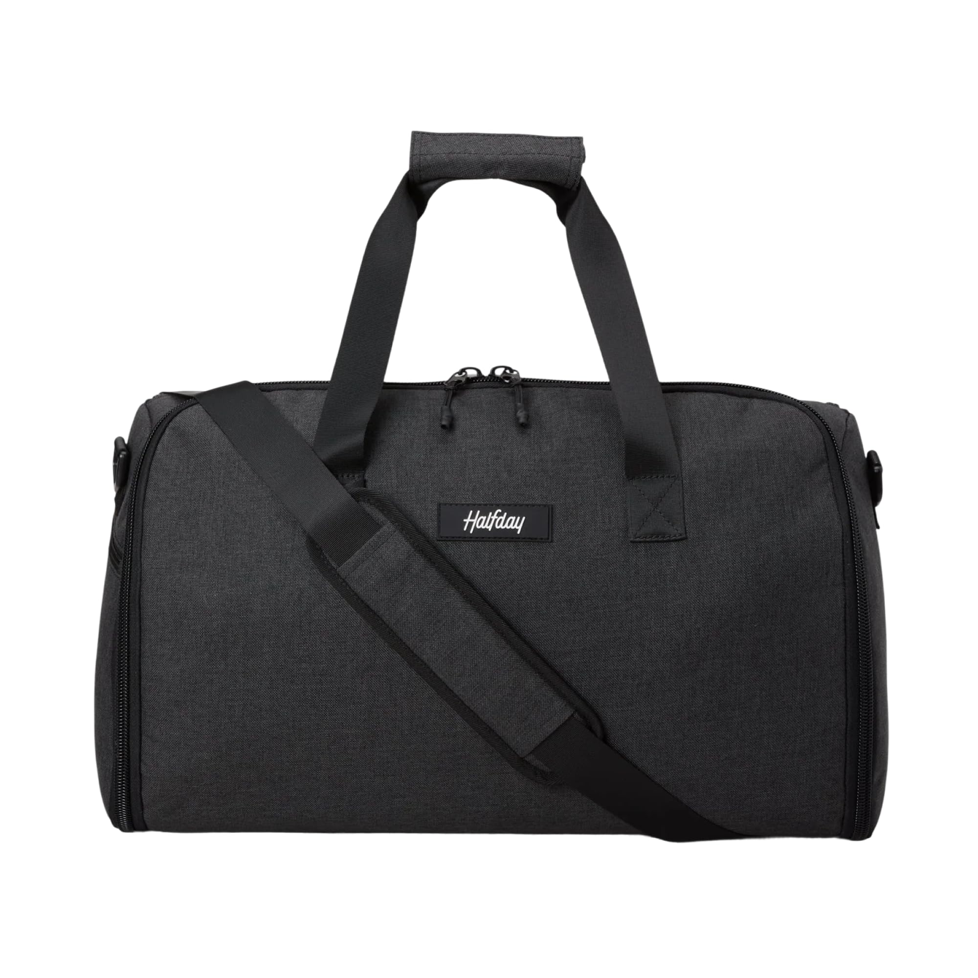 Halfday Convertible 2-in-1 Garment Duffel Weekender Bag 40L | Wrinkle-Free Travel, Hanging Suit Compartment, Shoe Pockets, Trolley Sleeve. Durable &