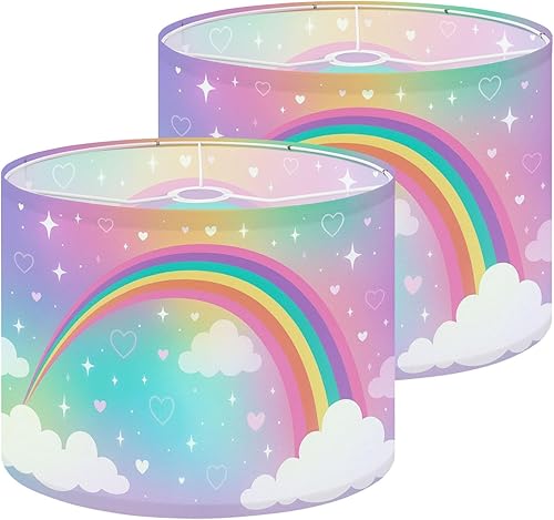 Miniatura 29 de Pantalla de lámpara de tambor de los años 70, pantalla retro rosa beige para lámparas de pie, lámparas de mesa, lámpara colgante de 11 x 8.9