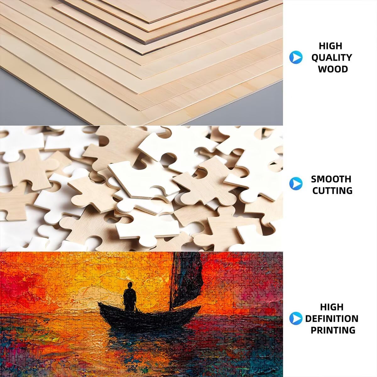 Puzzle 5000 sztuk dla dorosłych, łodzie łodzi dla dorosłych, trudne drewniane łamigłówki, grube i trwałe drewno, wymagające łamigłówki, Boże Narodzenie, pomysł na prezent dla kobiet mężczyzn, temat