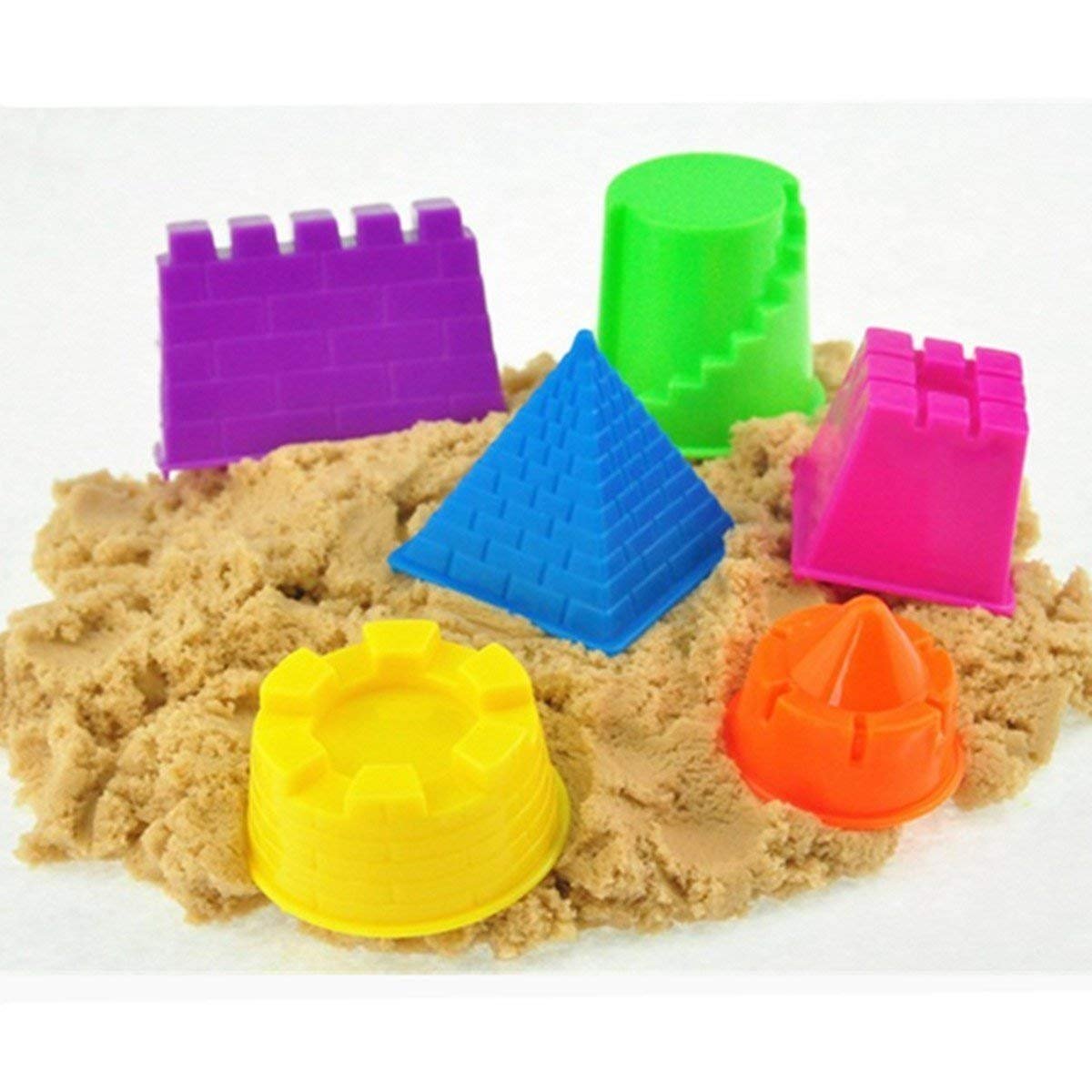 Krupanidhi Craft Art Soft Sand Clay Toys for Kids Activity Toys Kids Clay Sand Kinetic Sand for Kids Soft Sand Clay Toys for Kids/Boys/Girls with Mould & Tray (Multi, 500 gm) 3