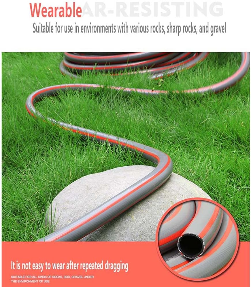 1 Inch Water Pipe, Beef Tendon, Hose, Antifreeze Plastic Pipe, Three-Layer Structure, Cold and Heat Resistant-red with Gray