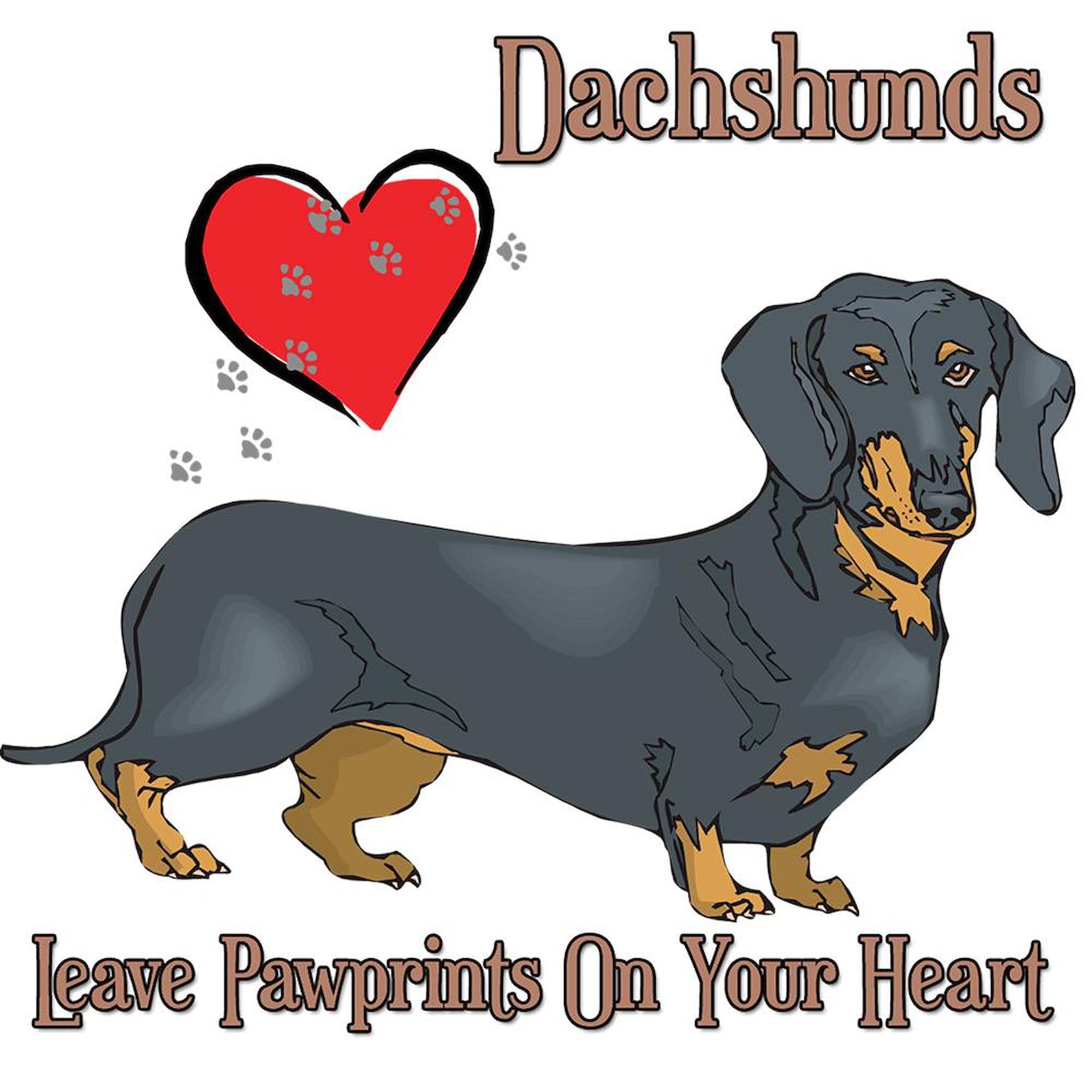 Dachshunds Leave Paw Prints Ceramic Coffee Mug, 11 Oz - Funny Dog Lover Gift Mug, Dishwasher Safe