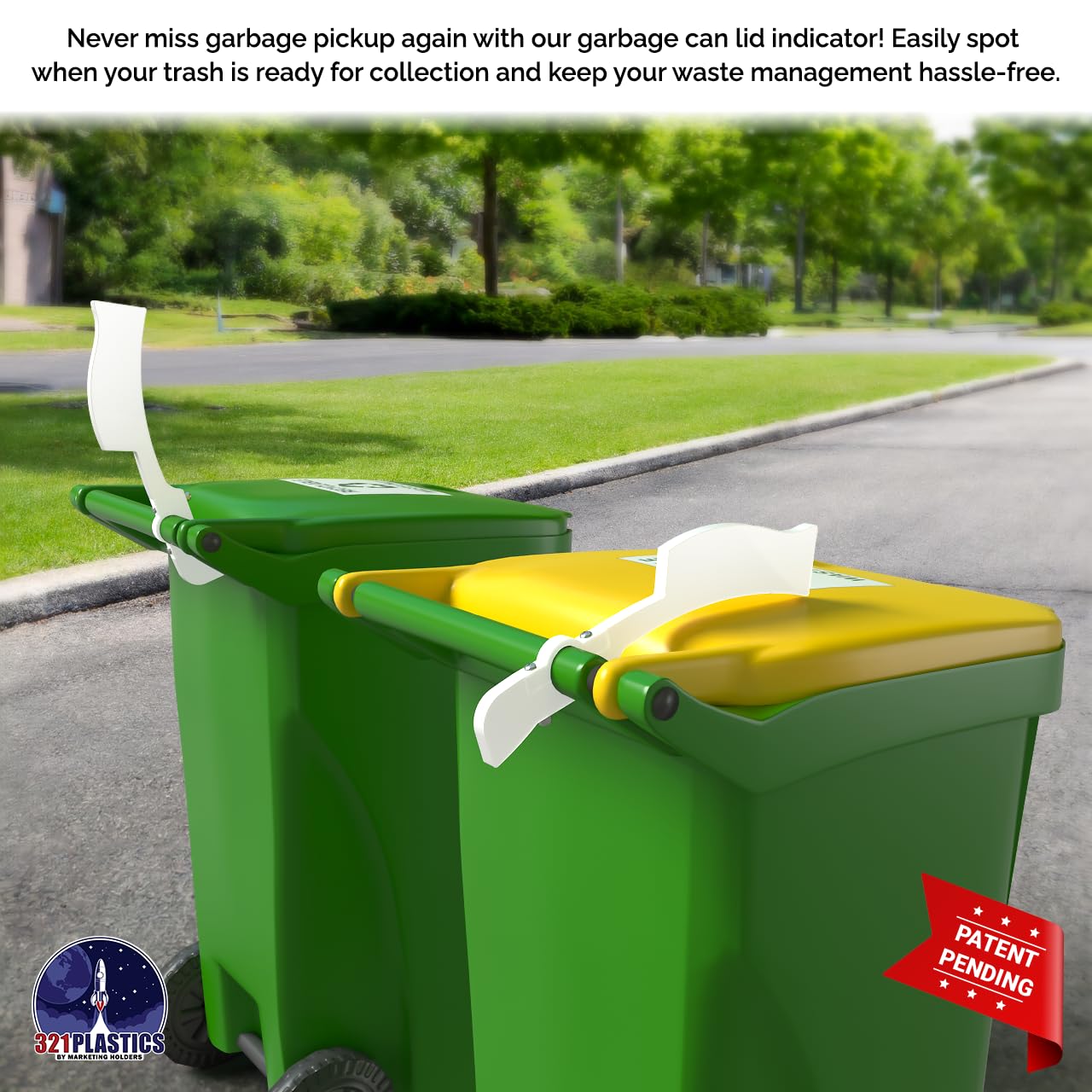 2 Pack Trash Flag Indicator 1/2