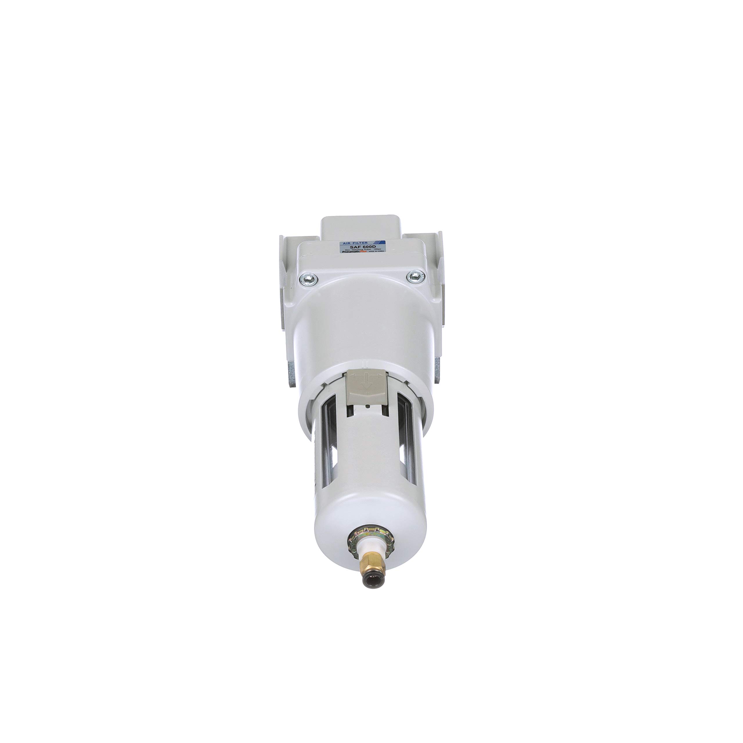 PneumaticPlus SAF600-N10BD - Filtro antiparticolato ad aria compressa, 1" NPT, 10 micron, con scarico automatico, staffa