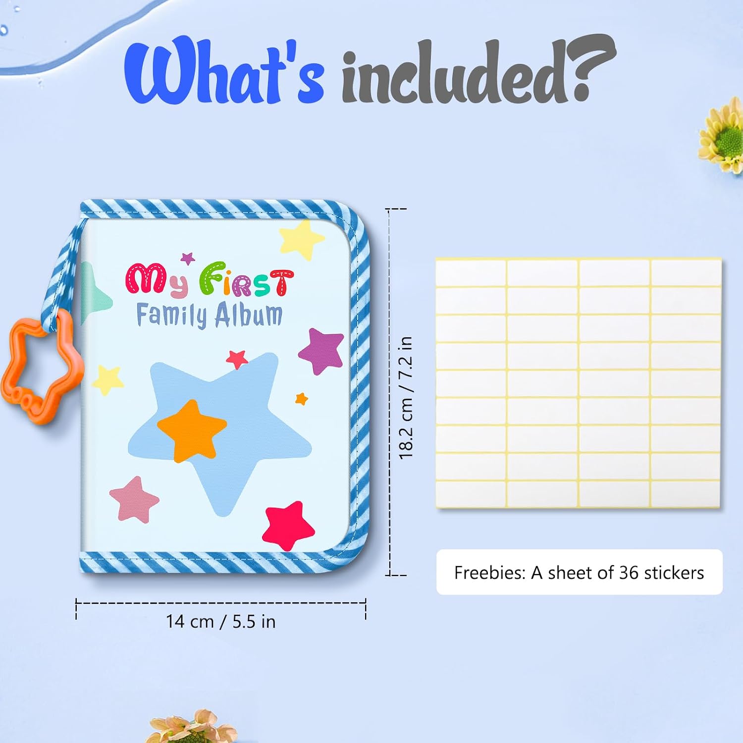 Fintie Baby Photo Album 4x6 Inch, 18 Photos My First Family Soft Album Book image 2