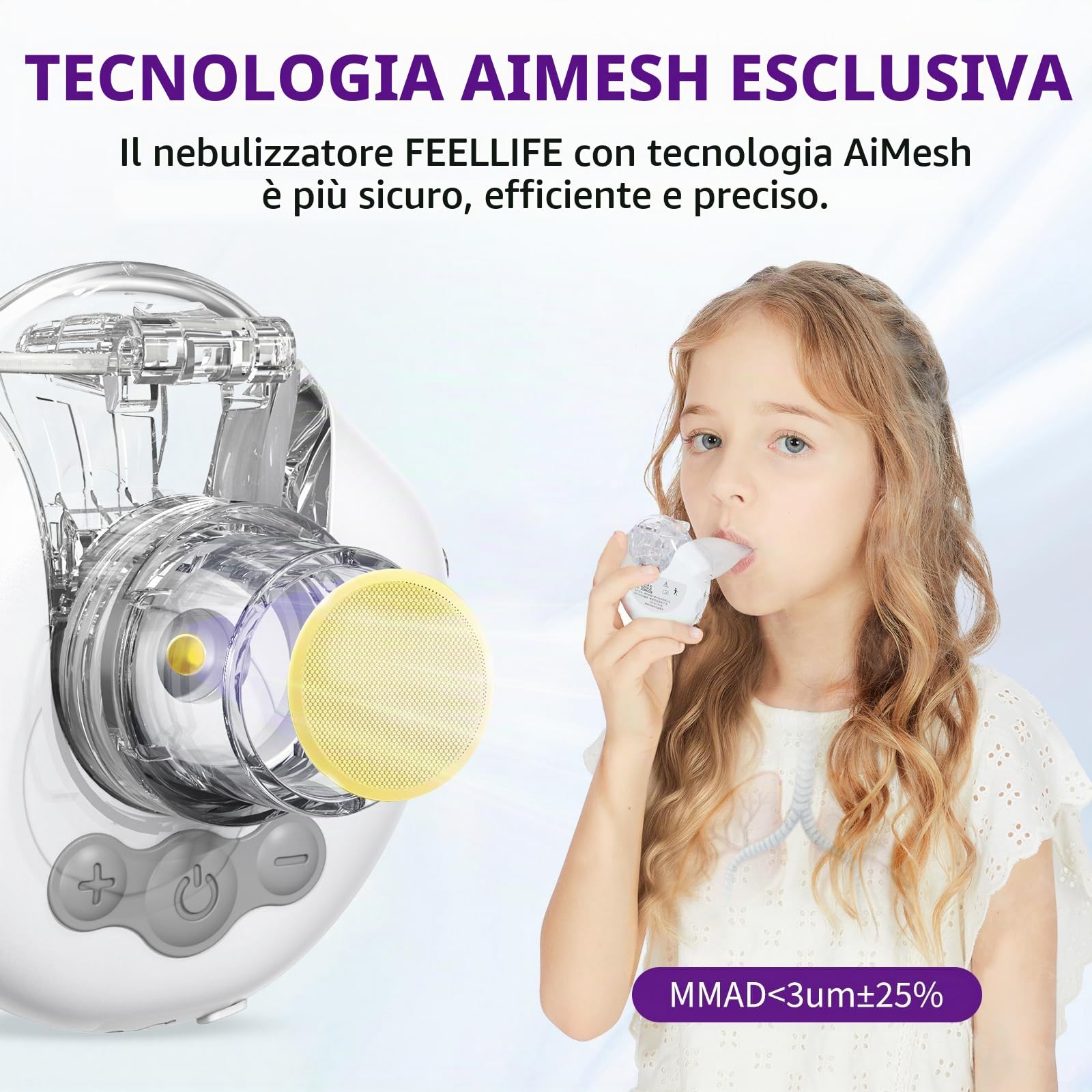 Aerosol Silenzioso con Nebulizzatore Portatile e Inalatore Silenzioso