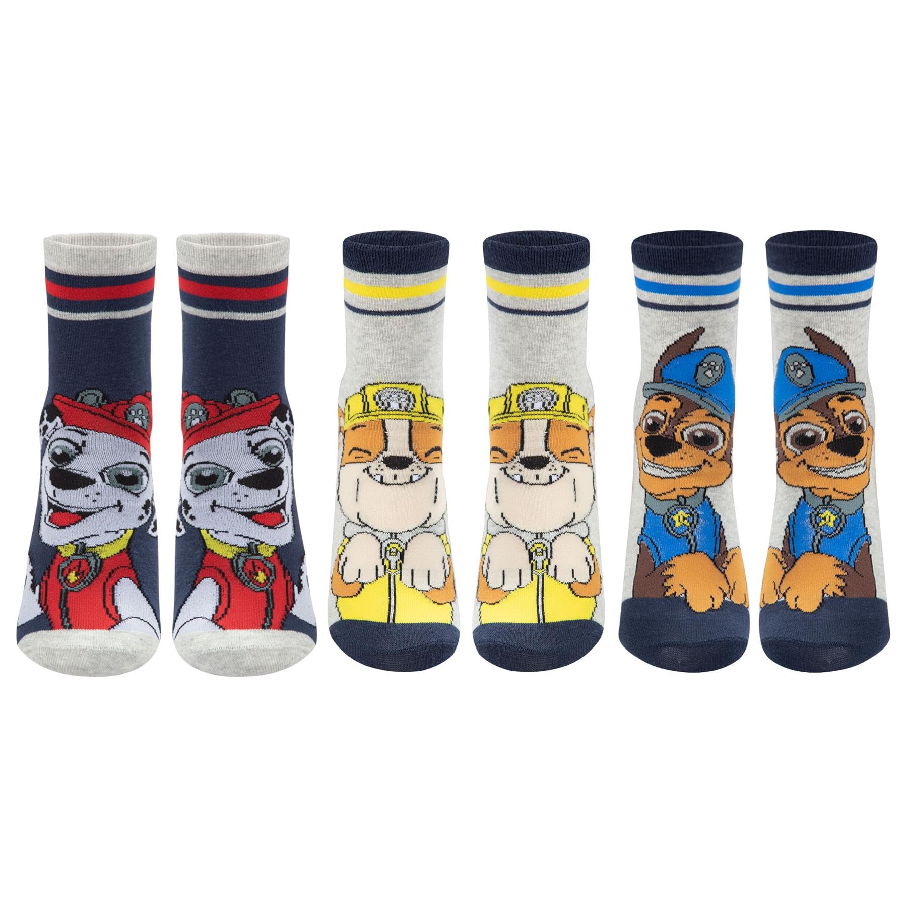 A2z 4 Kids Unisex Kids Paw Patrol Kids Pack Of 3 Boys Socks Officially Licensed Socks Comfortable Daily Footwear - Socks Pawpatrol 01 3 Pack 1-2 Years