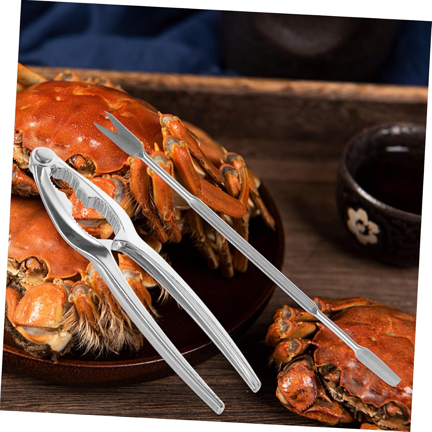 8pcs Seafood Tool Kit Crab Crackers Stainless Steel Xmas image 3