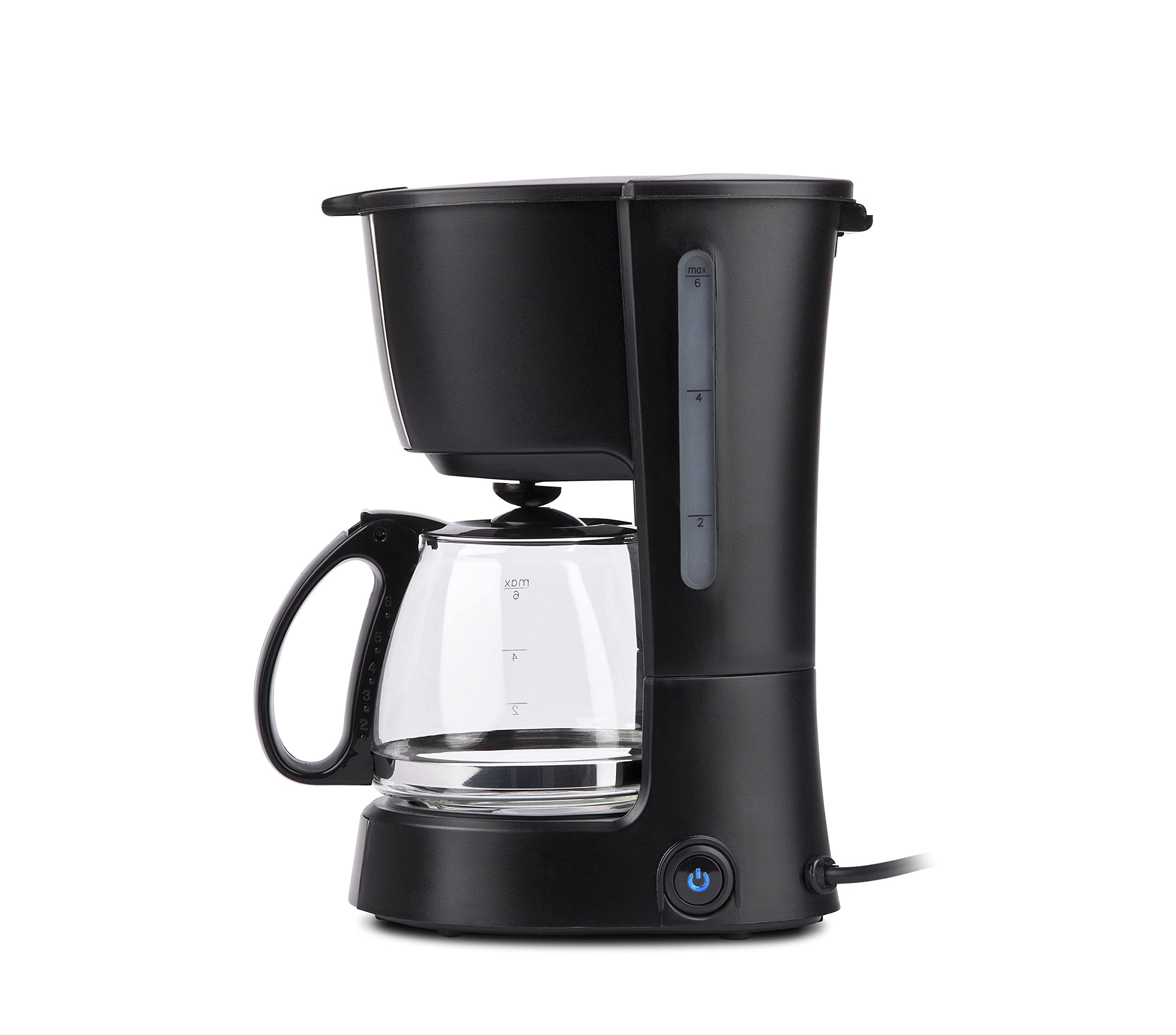Girmi MC25 Cafetera de Goteo, 6 tazas, Filtro reutilizable, Sistema Antigoteo, Capacidad 600cc, 550W, Negro