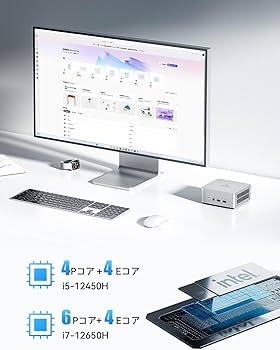 Amazon.co.jp: MINISFORUM Venus Series UN1265ミニPC 第12世代 Core