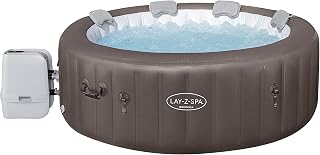 Lay-Z-Spa Dominica, 4 HydroJet Massage System, Inflatable Hot Tub, Wifi Pump, Padded Pillows, 4-6 Person