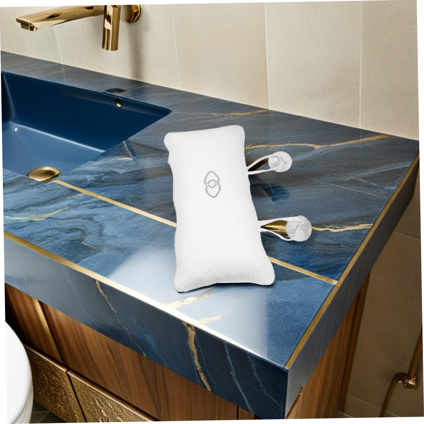 Gatuida 3 Pezzi Cuscini da Bagno Ergonomici con Ventose Antiscivolo Poggiatesta Gonfiabile per Vasca da Bagno Profonda Supporto Collo Comfort per Casa Spa e Hotel Accessori Vasca