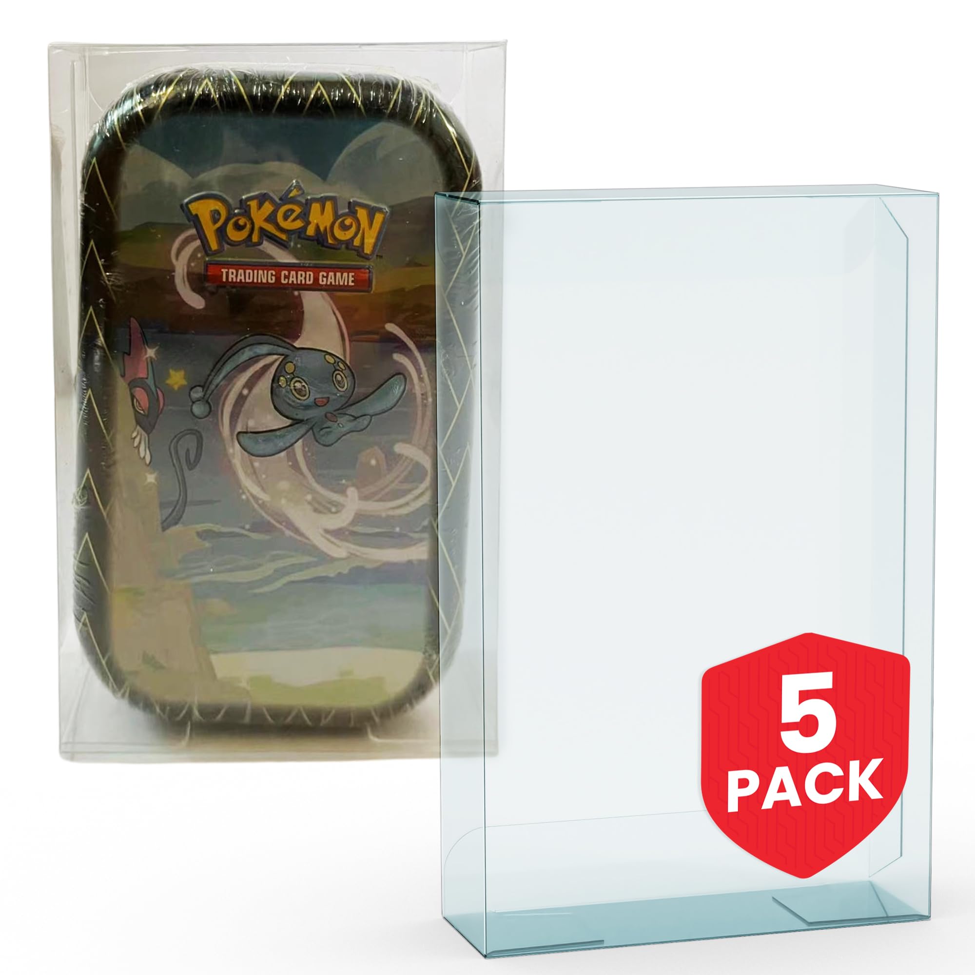 Amazon.com: EVORETRO Plastic Display Case Protector for Pokemon Small Tin  Packaging