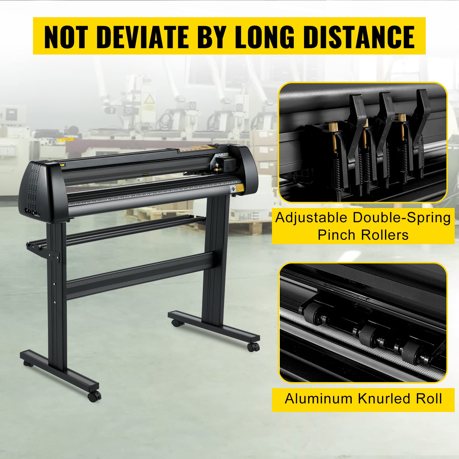 VEVOR 870mm Vinyl Schneideplotter 34Inch 3 Klingen Plottermaschine Vinyl Cutter Plotter Folienplotter Foliendrucker Profi Plotter Cutting mit Signmaster Software mit Ständer für Schilder Papierzufuhr