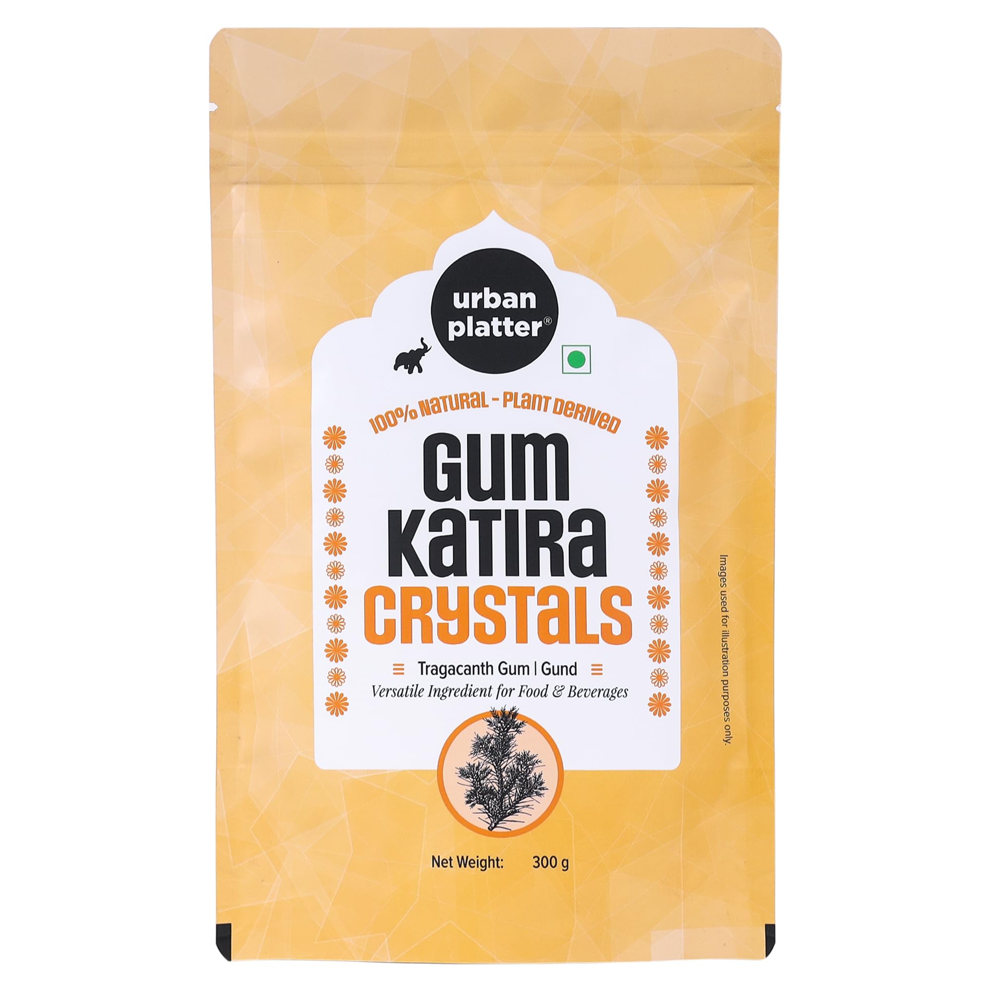Urban Platter Gond Katira | 10.58 Oz (300g) | Edible Tragacanth Gum | Badam Pisin | Natural Cooling Crystals | Ideal for Drinks & Desserts