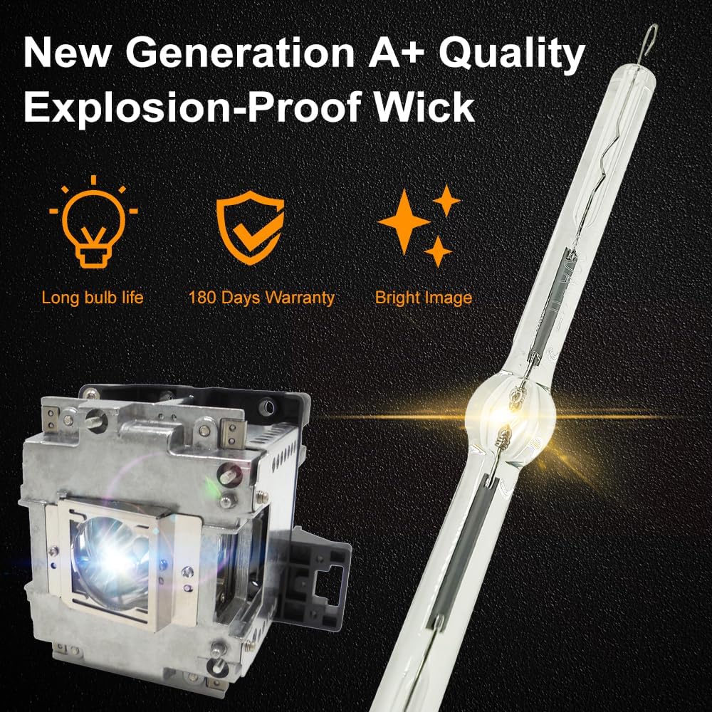 A+ Quality VLT-XD8000LP / 915D116O14 Replacement Projector Lamp Bulb with Housing Compatible with Mitsubishi UD8350U UD8400 UD8400U WD8200U XD8000 XD8100U