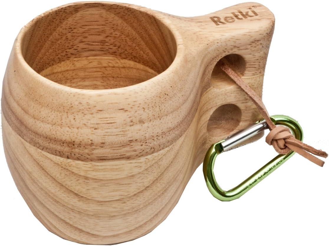 Retki Guksi Kuksa large Wooden Drinking Cup Oak Mug 290 ml medieval camping trekking fishing hunting