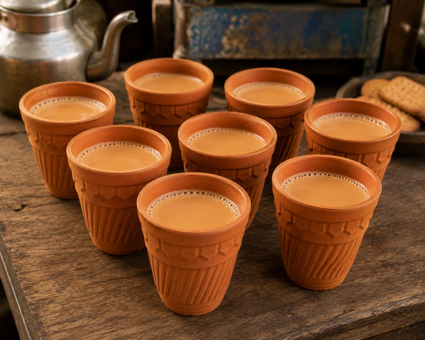 Clay Kullad, Traditional Indian Desi Chai |Tea Cup/Glass|Handcrafted Brown |Kullad Tea Cups (Brown) 100ml (12)-image-21