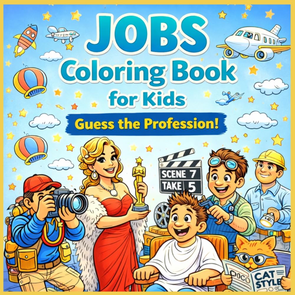 Jobs Coloring Book for Kids. Guess the Profession!: For Kids Ages 6-10: Fun Educational Activity Book (Color & Guess Series)