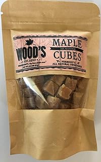 Wood’s Maple Sugar Cubes – 100% Pure Vermont Maple Syrup Candy – Natural Sweetener for Tea, Coffee & Snacks – Small Batch, All-Natural, Maple Treat – .02 lb Bag