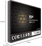 Silicon Power 512GB SSD 3D NAND A58 Performance Boost SATA III 2.5" 7mm (0.28") Internal Solid State Drive (SU512GBSS3A58A25CA)