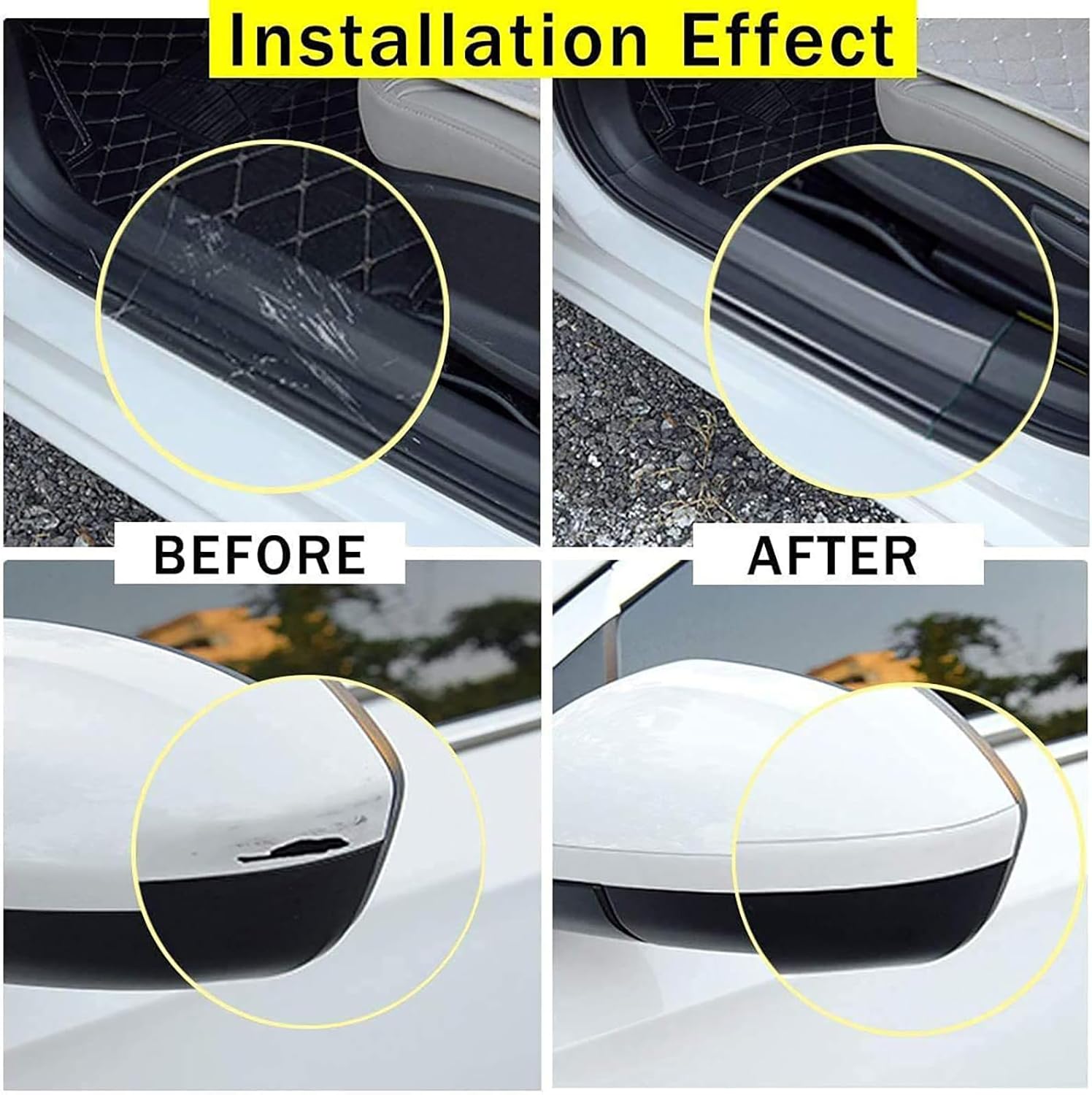 5M(16.4FT) Clear Paint Protection Film Roll,Protects From Chips, Scratches, Dings, Road Debris,Safe For Cars, Trucks, Motorcycles, Bicycles, Boats & More(Size:20CM,Color:Transparent)