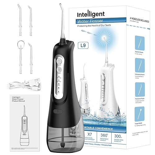 Miniatura 1 de Irrigador dental de agua inalámbrico para dientes - Irrigador oral portátil COOLPEEN - 10.1 fl oz, espuma de agua IPX7, bricolaje y 3 modos, 3