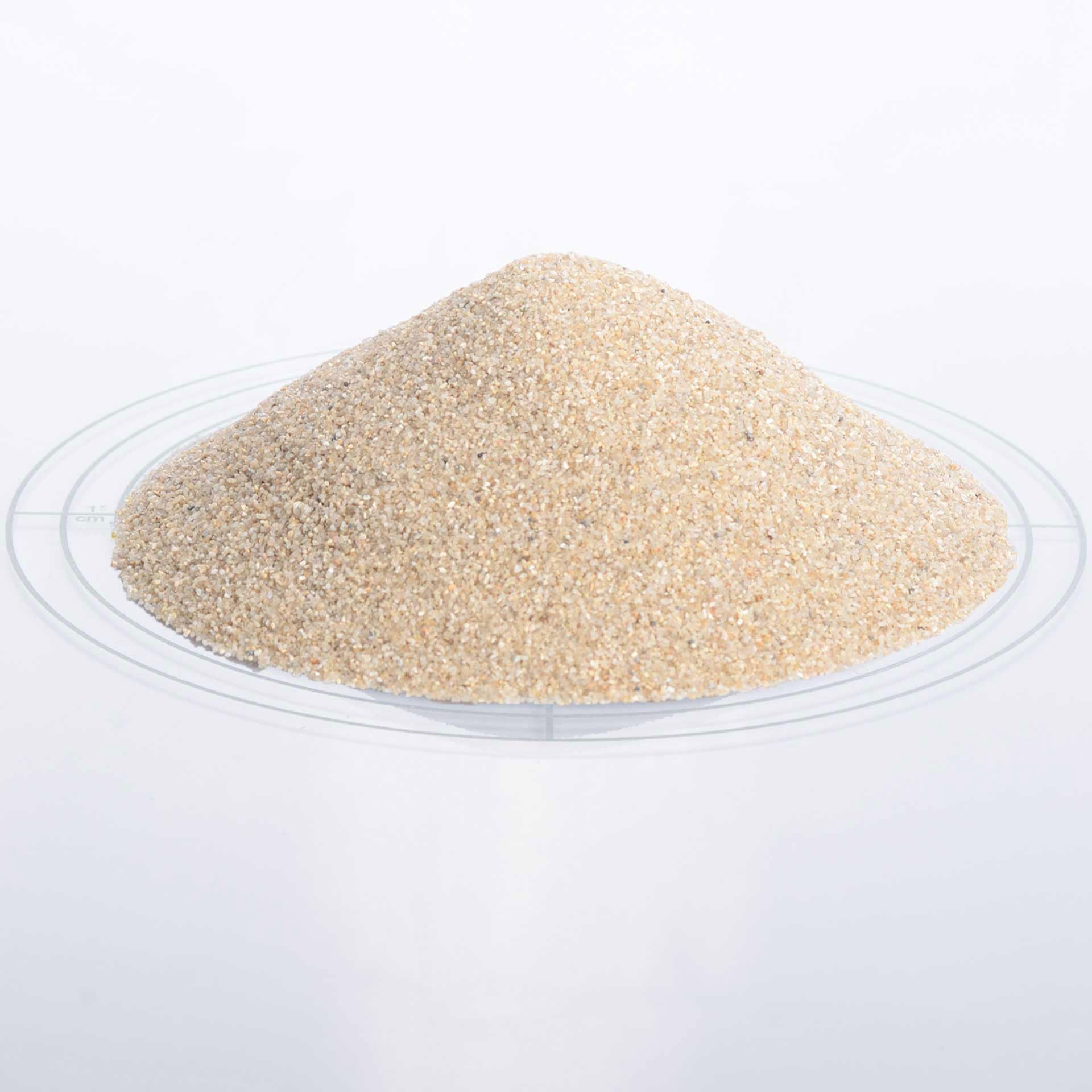 Schicker Mineral Aquariumsand beige 25 kg, feiner Aquariumkies gewaschen & ungefärbt, kantengerundeter Bodengrund, Kies für Süßwasseraquarien, Meerwasseraquarien, Aquascaping (Ø Körnung: 0,4-0,8 mm)