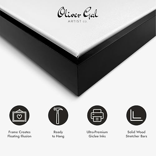 Miniatura 6 de The Oliver Gal Artist Co. Lienzo enmarcado para pared, diseño de alas de oro rosa, decoración del hogar, 16 x 16 pulgadas, rosa, gris