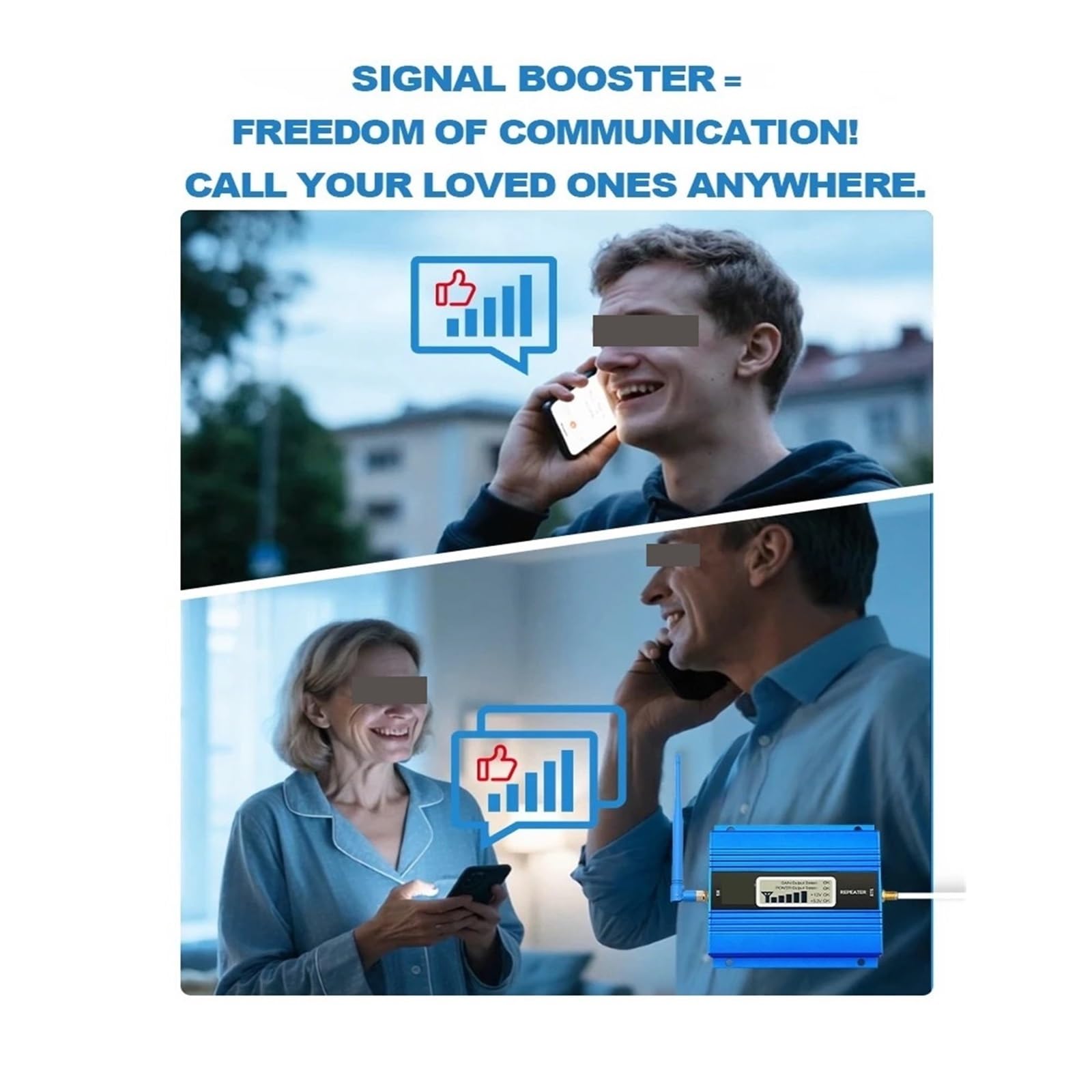 Wzmacniacz Sygnału Komórkowego 2G 3G 4G GSM 900 LTE 1800 WCDMA 2100MHz CDMA 850 B5 Zestaw Wzmacniacza Telefonu Z Anteną Szerszy zasięg(GSM 900 B8)
