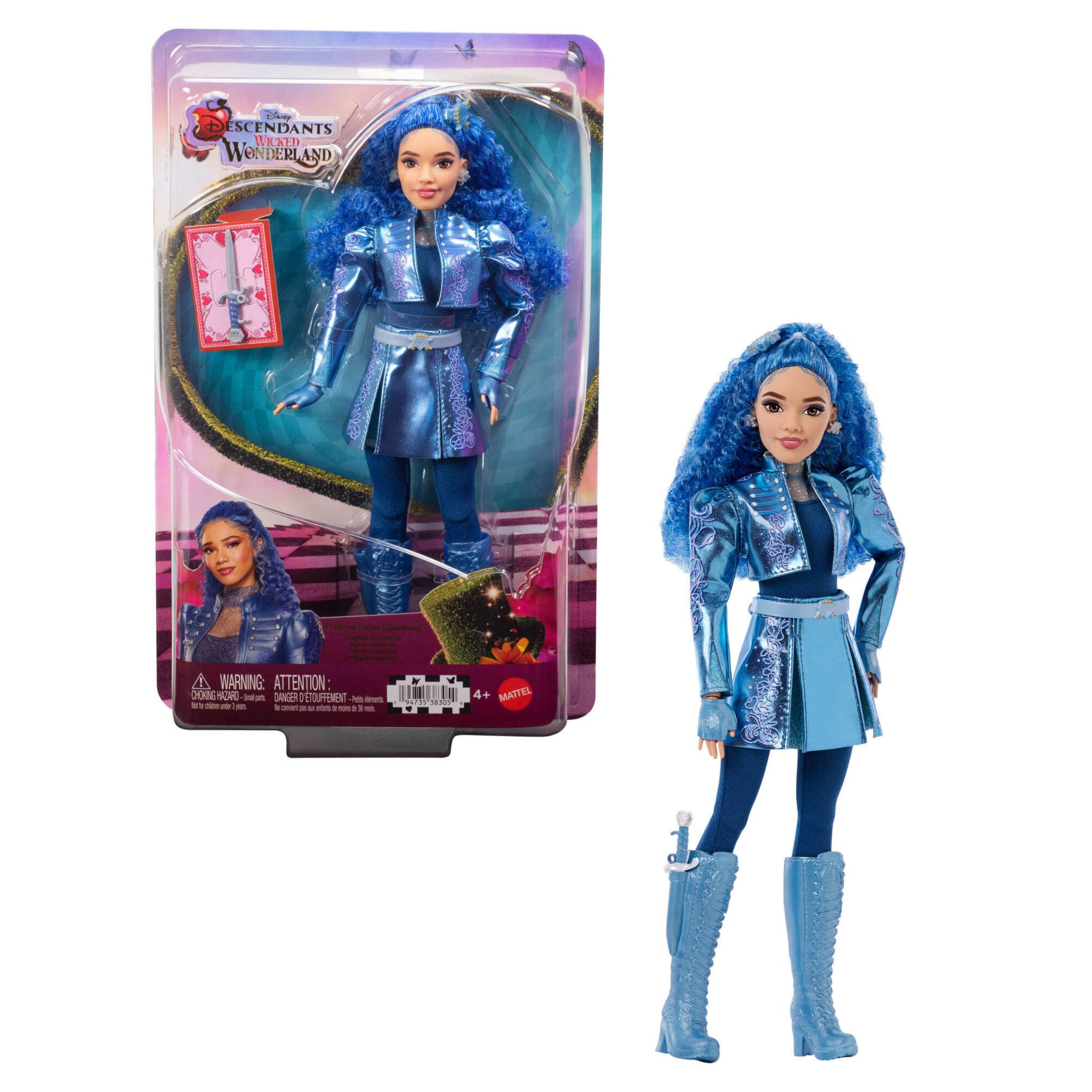 ​Mattel Disney Descendants: Wicked Wonderland Fashion Doll & Accessory, Princess Chloe Charming, Daughter of Cinderella with Movie-Inspired Clothing​​, JMP46