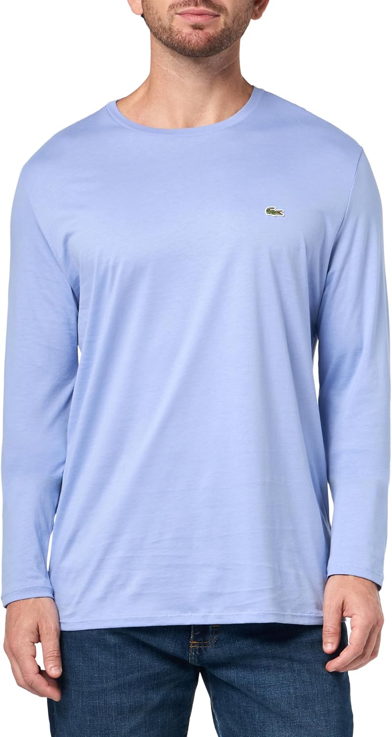 Lacoste Mens Crew Neck Long Sleeve Regular Fit Classic T-Shirt