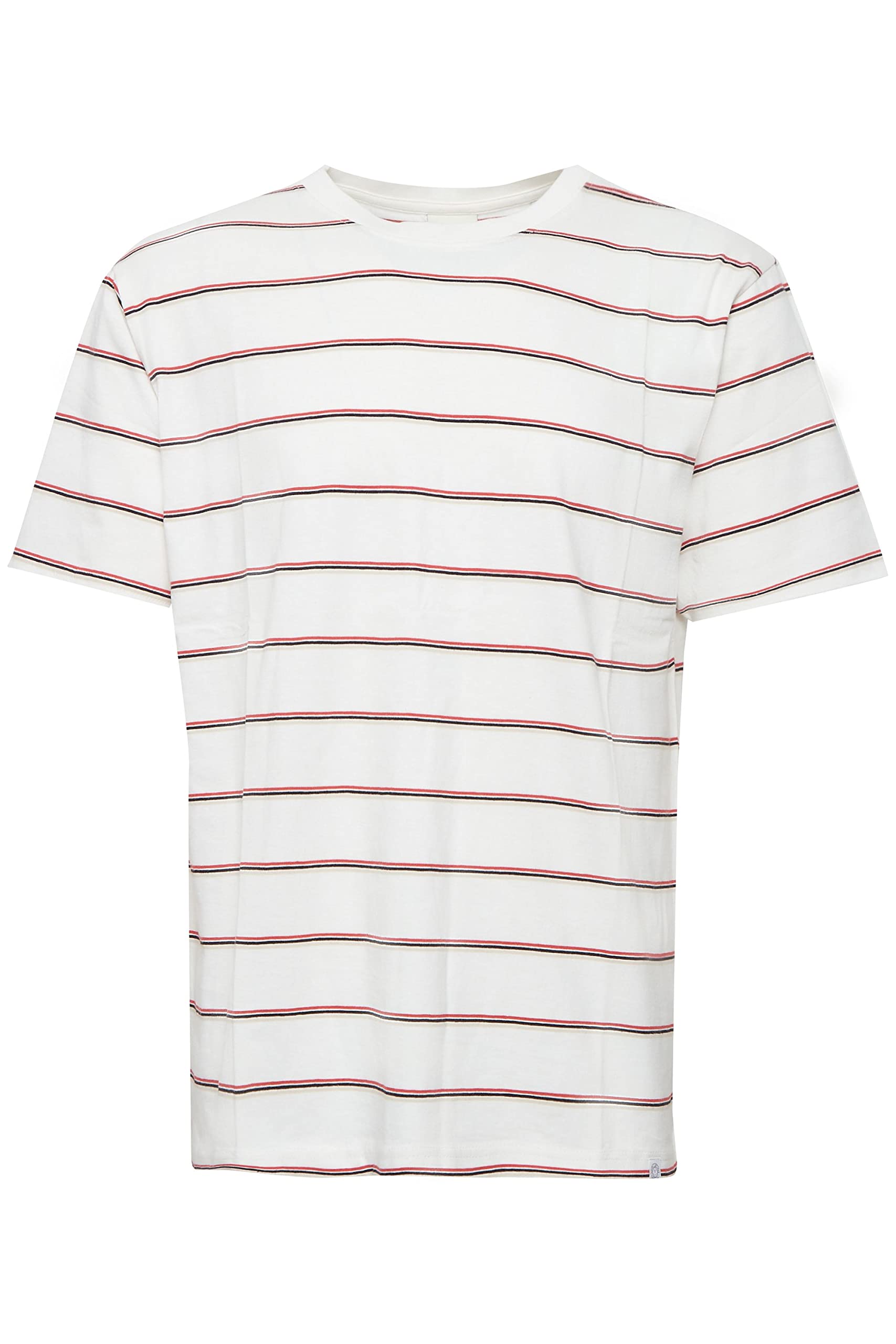 !Solid SDJoel Tee Herren T-Shirt Kurzarm Shirt Basic Hochwertige Baumwoll-Qualität Rundhalsausschnitt Überschnittene Schultern Oversize Fit mit feinen Streifen