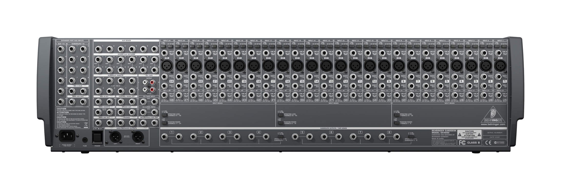 Behringer Mixer di linea a 8 bus e 48/24 canali SX4882 Eurodesk
